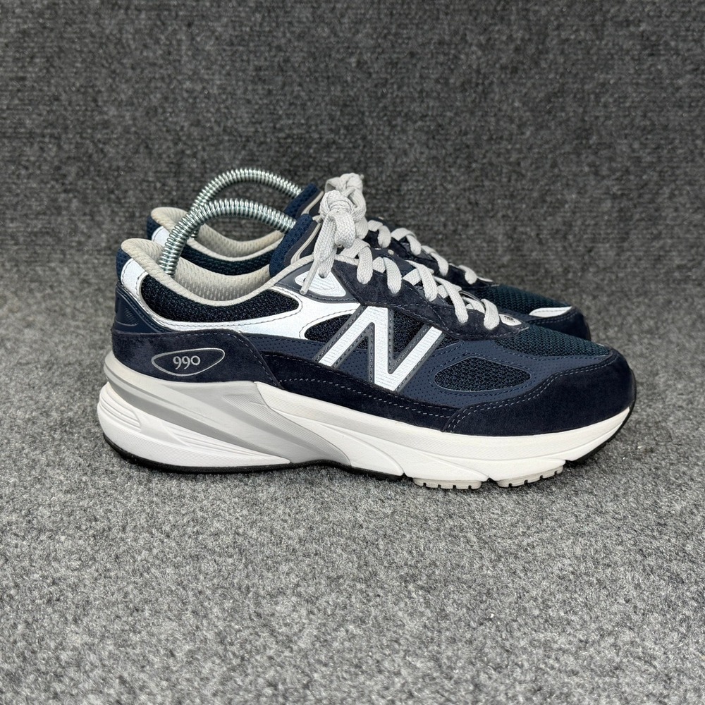 New Balance 990 v6 Athletic Shoe Men 6 Blue Grey Suede Retro Made In USA Sneaker